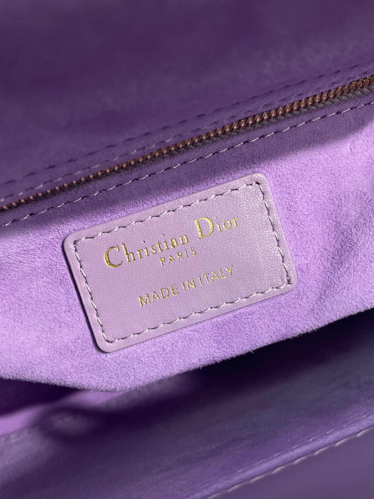 Mini Lady Dior Bag Purple Cannage Lambskin